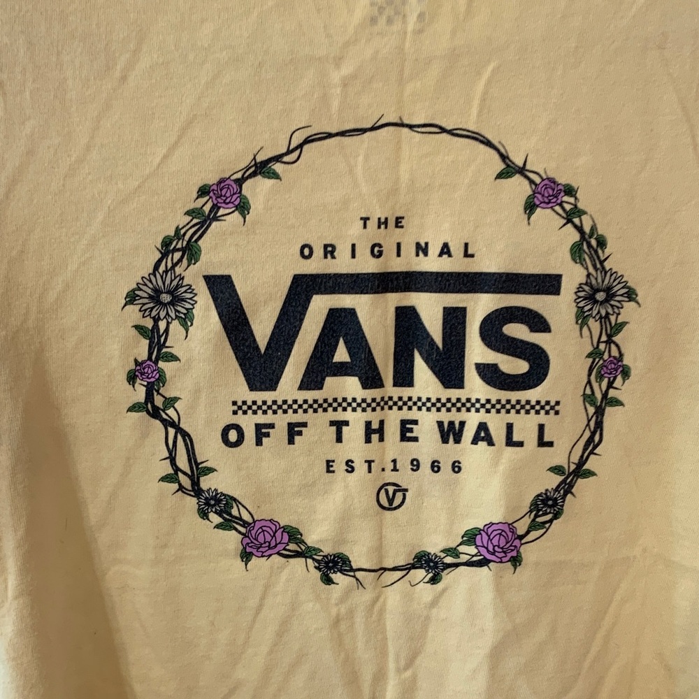 Vans Light Yellow Tee- small - Picture 5 of 5